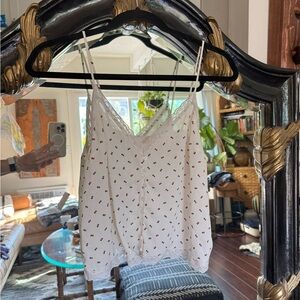 Urban Outfitters White Lace Trimmed Cami Top